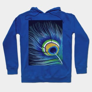 Blue Peacock Feather Hoodie